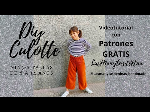 DIY tutorial Como hacer un pantalón culotte para niña 