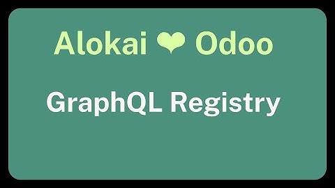 Alokai Odoo GraphQL Registry