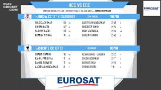 MIDDLESEX TROPHY - Harrow CC 1st XI Saturday v Eastcote CC 1st XI