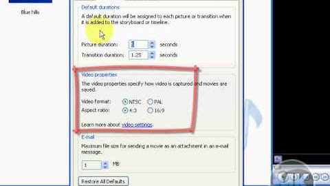 Windows XP Movie Maker - Change the Movie Aspect Ratio