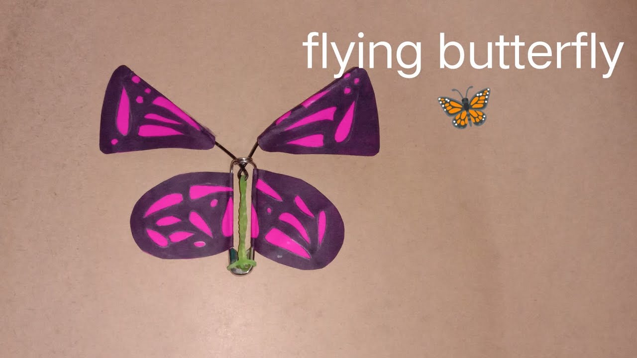 DIY flying butterfly surprise card - YouTube
