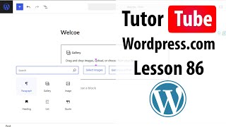 Wordpress.com - Lesson 86 - Navigation Block