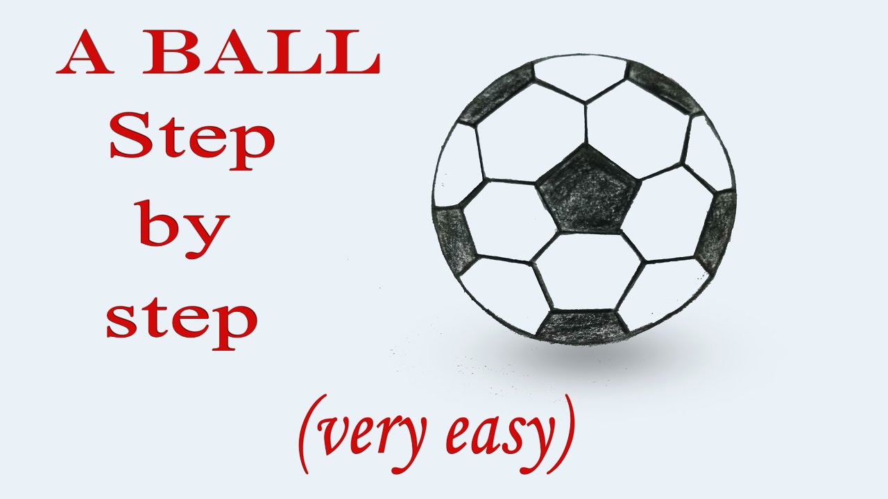 How To Draw A Football Step By Step Very Easy Art Video Youtube