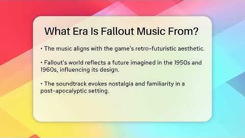 What Era Is Fallout Music From? - The SciFi Reel