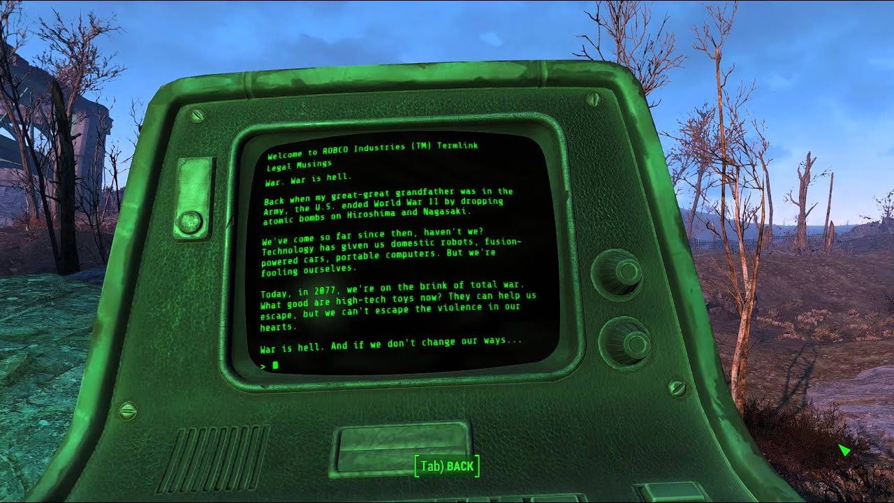 Fallout 4 Cut content terminal - YouTube