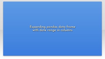 Expanding pandas data frame with date range in columns