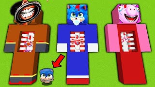 CHOOSE WRONG SURGEON SIMULATOR SONIC BABY PIGGY SIREN HEAD SECRET BASE Hello Neighbor Mod minecraft screenshot 1