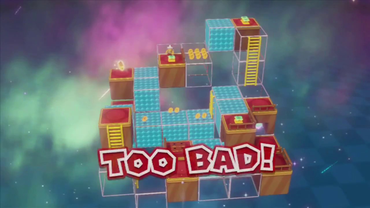 Captain Toad on Wii U - Beep Block Sky Plaza and Pickax Cave Plummet, 3-3 and 3-4