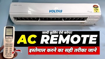 Voltas Ac Remote Control Operation || Voltas Ac Remote Function || How To Use Voltas Ac Remote
