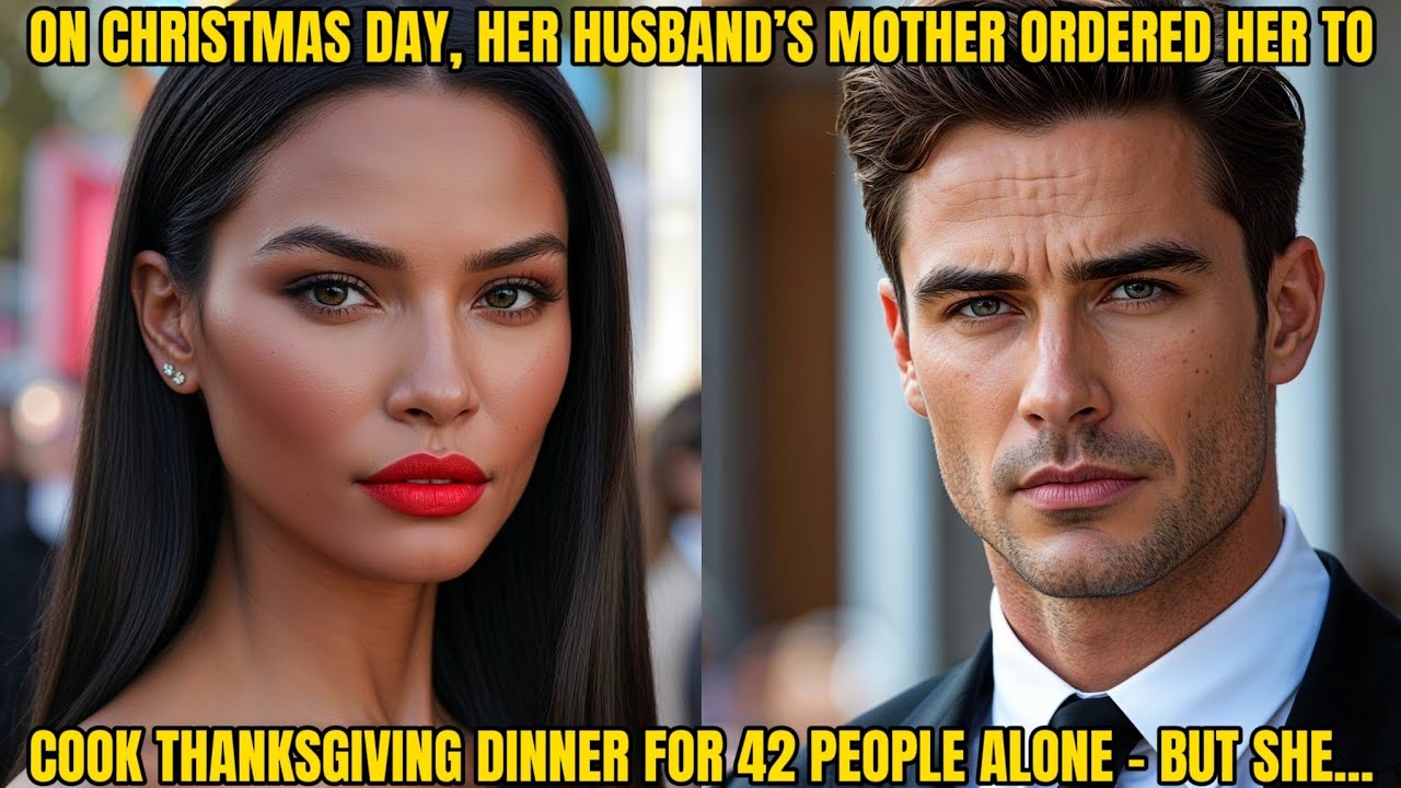 “HER MILLIONAIRE HUSBAND’S MOTHER ORDERED HER TO COOK THANKSGIVING DINNER FOR 42 PEOPLE ALONE...