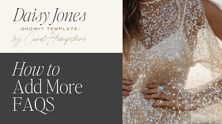 Daisy Jones Showit Template | Adding More FAQs