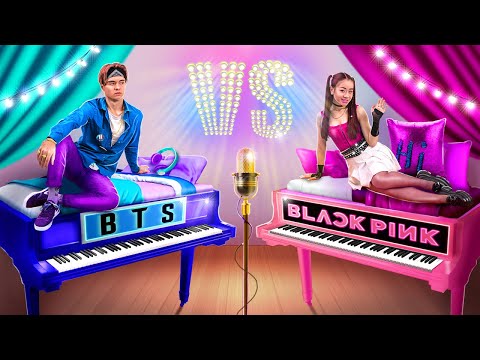 BTS fans vs BLACKPINK fans! Bunk bed for fans!
