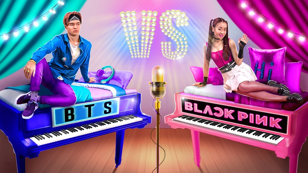 Фанати BTS vs фанати BLACKPINK! Двоповерхове ліжко для фанатів!