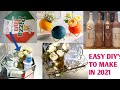 5 EASY DIY DECORS 2021// Using Pizza box, Book rings, Toilet tank ball and Empty wine bottles