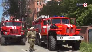 Пожар в Новосибирске на улице Тополевой 7 июля 2018 г