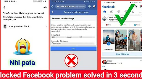 Locked Facebook - how to unlock Facebook account date of birth problem solved💯 | locked Fb unlock