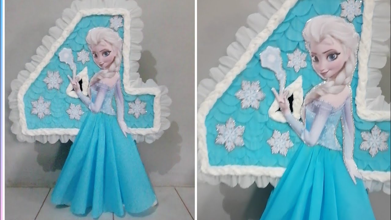 piñata de Elsa frozen de número 