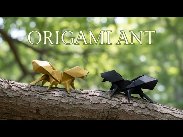 折り紙のアリができるまで Origami Ant (Katsuhisa Yamada) оригами