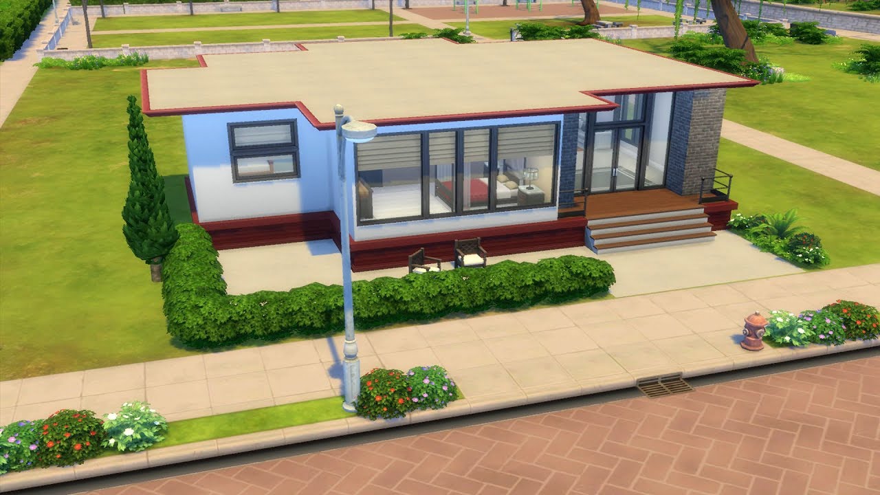 The Sims 4 - Small Family Home | Speed Build | House Building - YouTube