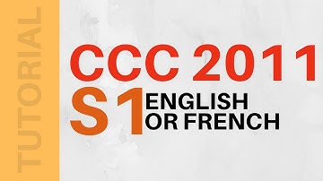 CCC 2011 S1 "English Or French"  | Somesh Karthi | 2021