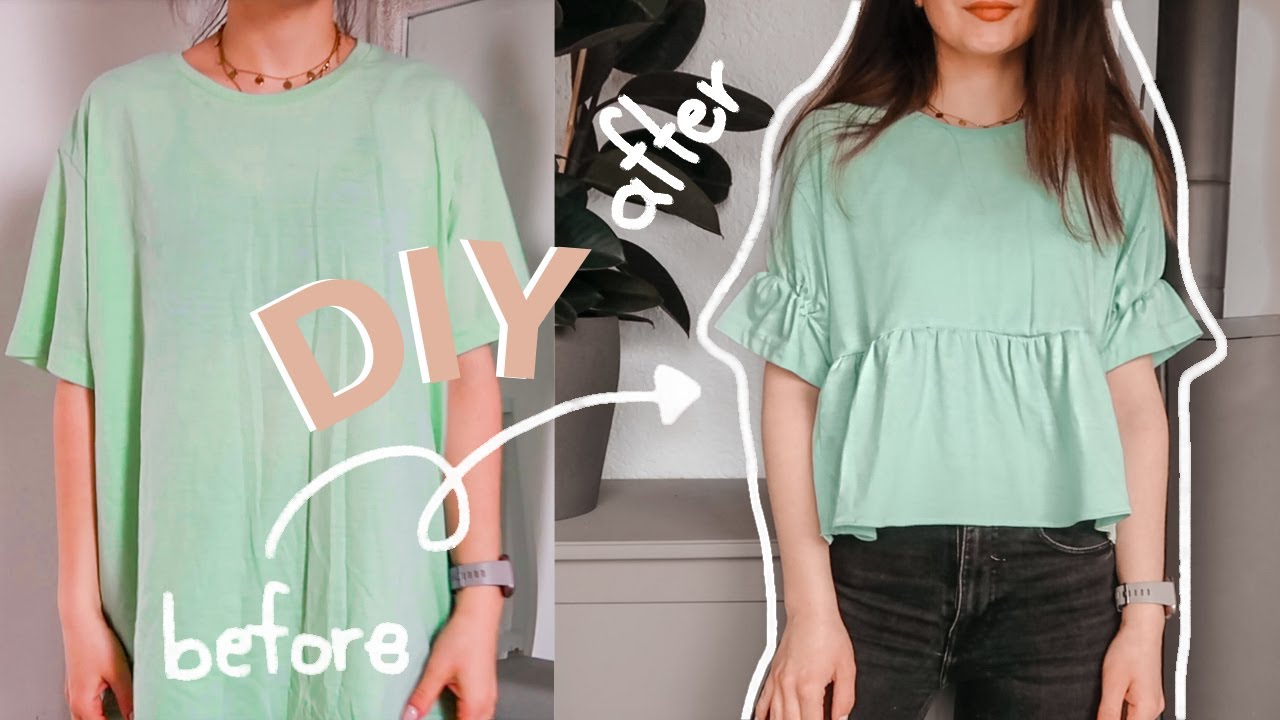 DIY T Shirt Transformation | Thrift Flip | Owlipop DIY - YouTube