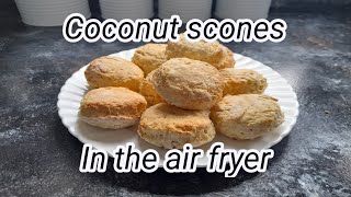 Coconut Scones in the Air Fryer.