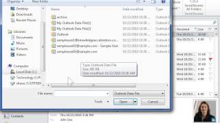 Outlook 2010 Open a .pst File