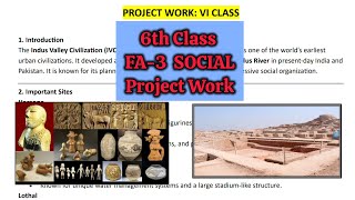 6th Class 💯SOCIAL FA-3 Project Work 2024-2025 | 6th 💯FA-3 SOCIAL Project Work | Fa3 Social Project👍