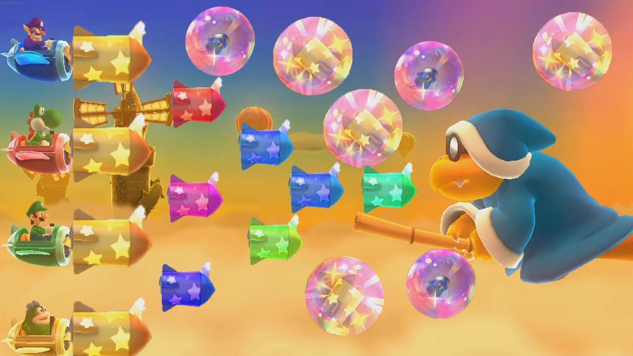 Mario Party 10 - All Minigames ( Waluigi vs Luigi vs Spike vs Yoshi )