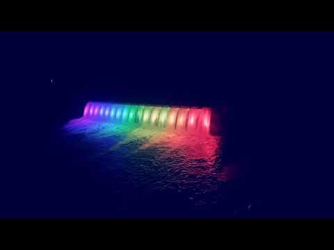 錦秋湖大滝ライトアップ