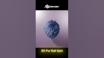 [Blender] 3D Fur Ball Spin #blender  #blender3d #blendertutorial #3danimation #3dmodeling #3d