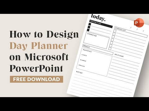 How to design minimalistic day planner on Microsoft PowerPoint | DIY printable | Free Download