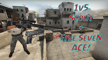 1v5 Scout + Five-SeveN ACE! | CS:GO Competitive | 4K