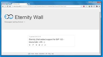 Demo Eternity Wall & Blockchain: URI (BIP 122) handler