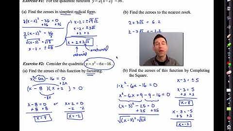 080 Common Core Algebra I Unit #9 Lesson #5 Finding Zeroes by Completing the Square by eMathInstruct