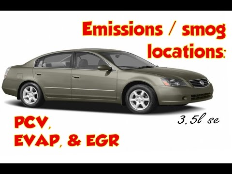 Nissan Altima L31 VQ35DE smog locations: PCV, EVAP, & EGR