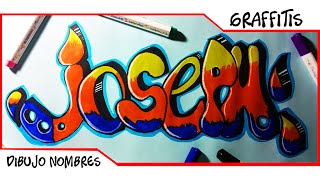 Dibuja Mi Nombre En Graffiti / Joseph / Como Dibujar letras en 3d fáciles en papel | ArtQuit Draw