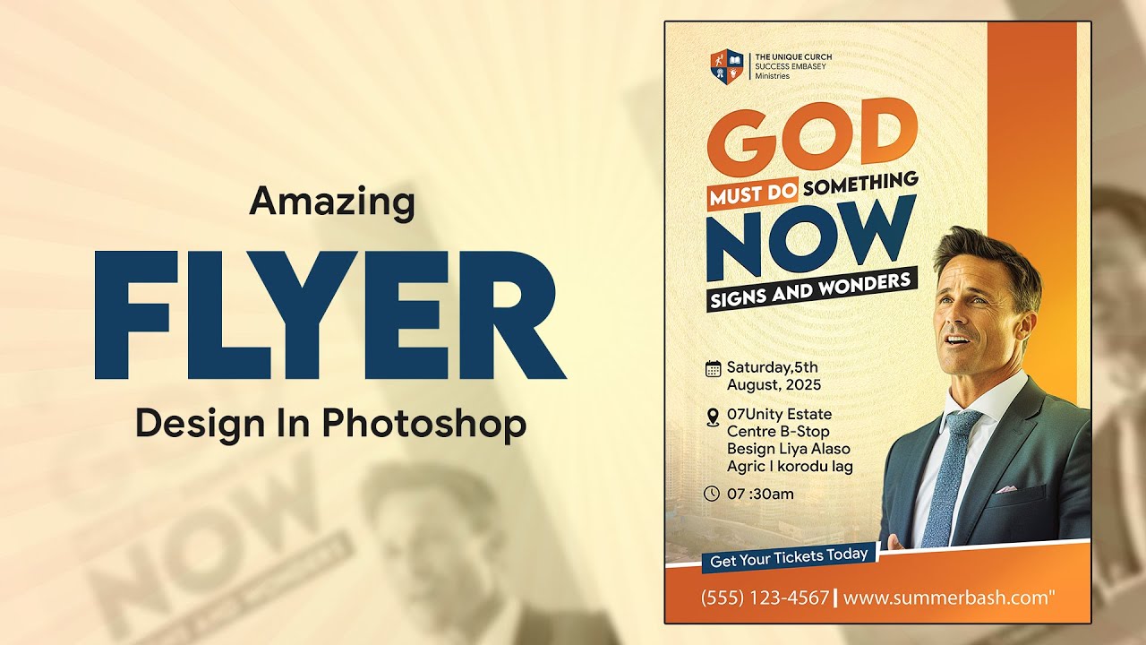 FLYER DESIGN in Photoshop!! ( EASY STEPS ) Muhammad Abbas