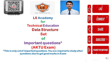 AKTU EXAM | Data Structure set of important questions | AKTU Data structure question bank |