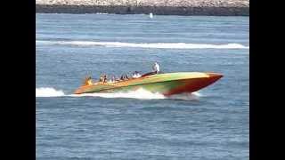 Boats leaving Boston Harbor