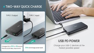 Ugreen Power Bank Fast Phone Charger Quick Charge 4.0 Qc3.0 Portable External Battery