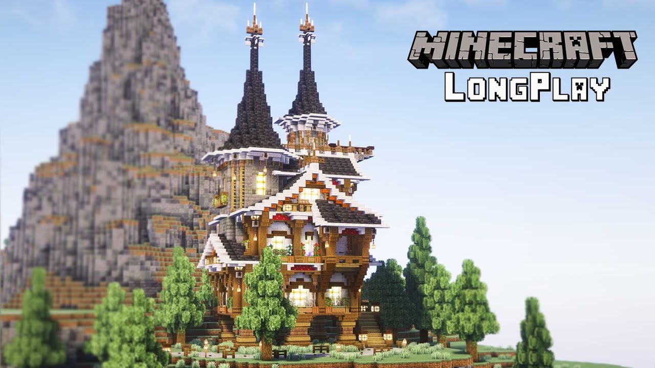 Minecraft 】Deepslate Roof Castle - Minecraft Building longplay