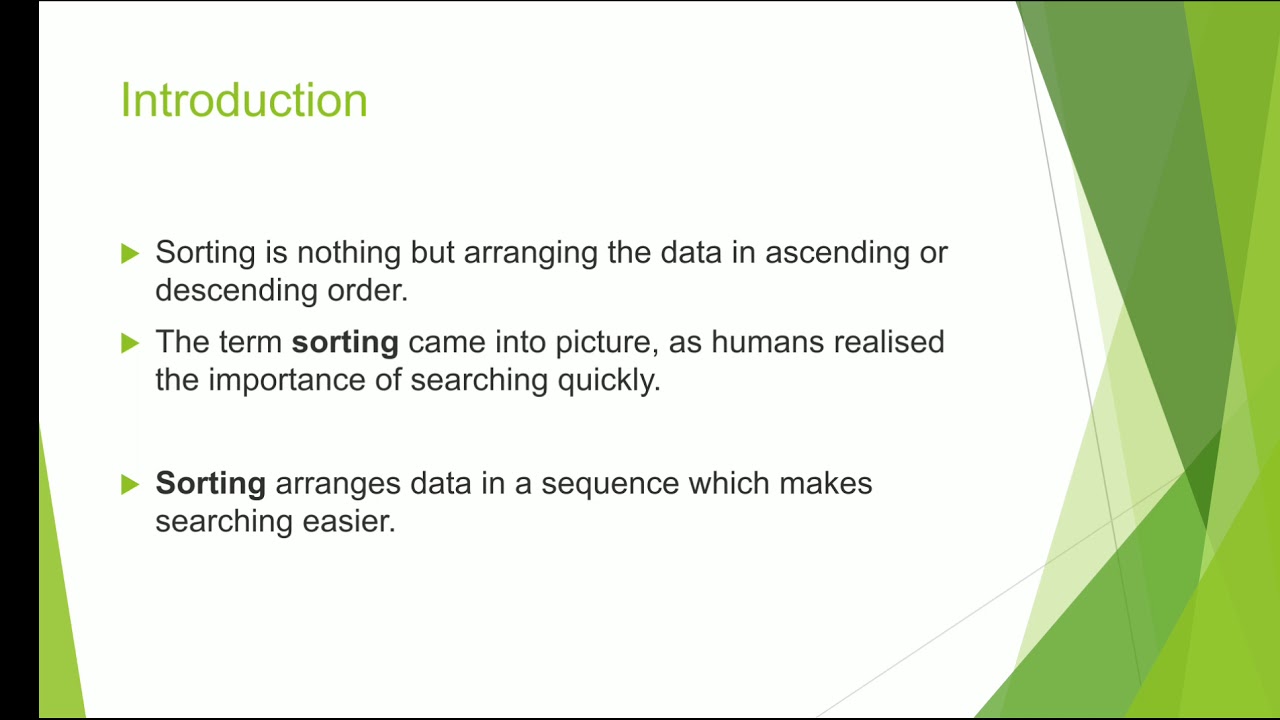 Sorting Algorithm - YouTube