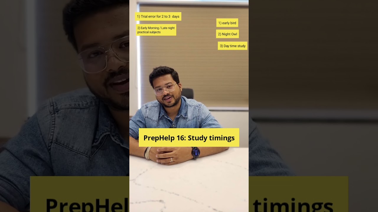 📚✅PrepHelp 16: How to Study Effectively with Timings ⏰📚| Expert Tips By CA Darshan Khare Sir 📝🚀