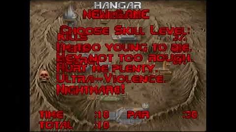 (Doom 1993) e1m1 Hangar 10.40s x2 (UV Speed, read desc)