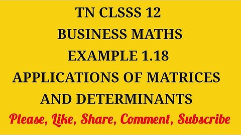 TN 12th Business maths chapter 1 example 1.18
