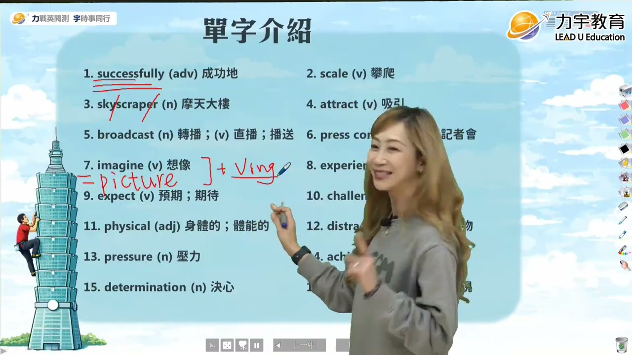 【力戰英閱測 宇時事同行】跟著世界級攀岩高手 Alex Honnold 挑戰台北 101！ ft. Yvonne老師