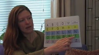 A demonstration of listener mediated scanning with an alphabetically arranged alphabet chart