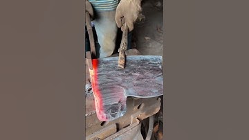 technique of cutting material when making a machete #shorts