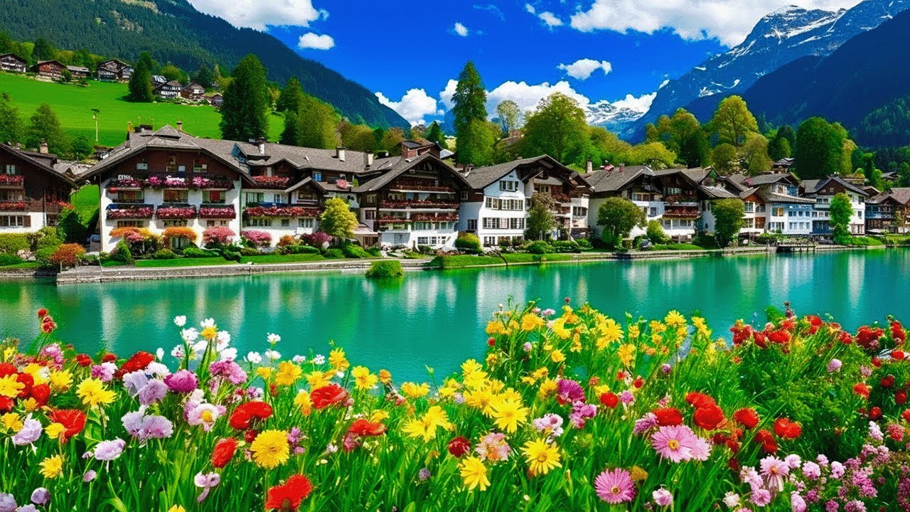 Interlaken Switzerland 8K | The Heart of the Alps – Gateway to Jungfrau Region